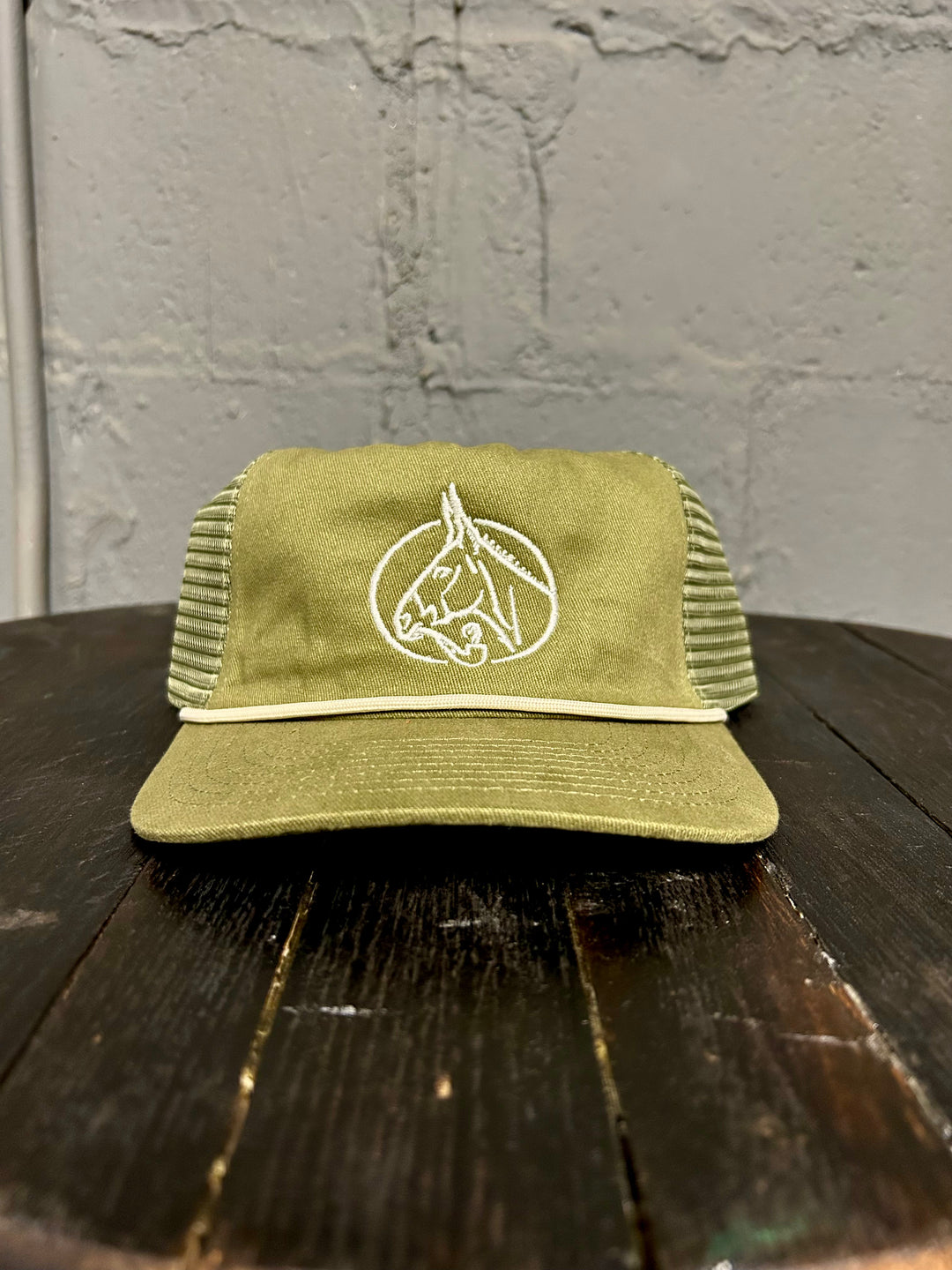 Smoking Mule Rope Trucker Hat