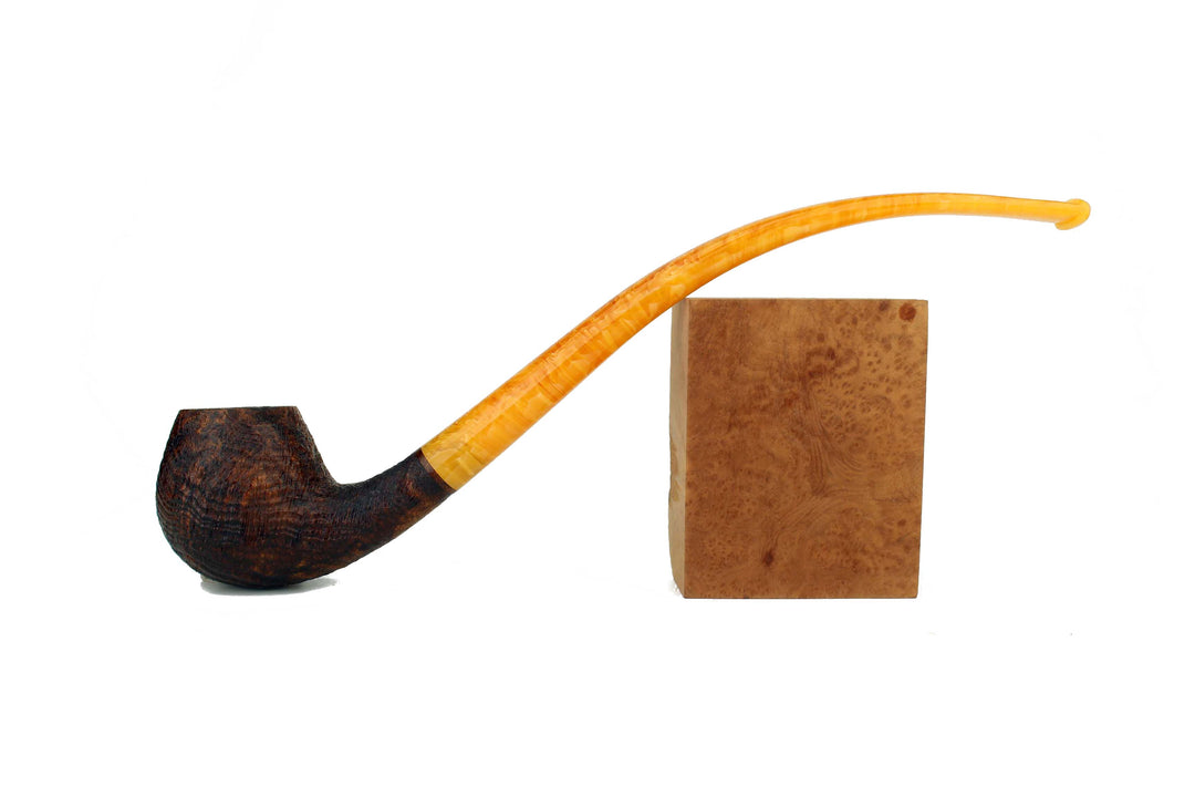 C91XL | BriarWorks Classic Churchwarden Bent Apple Pipe