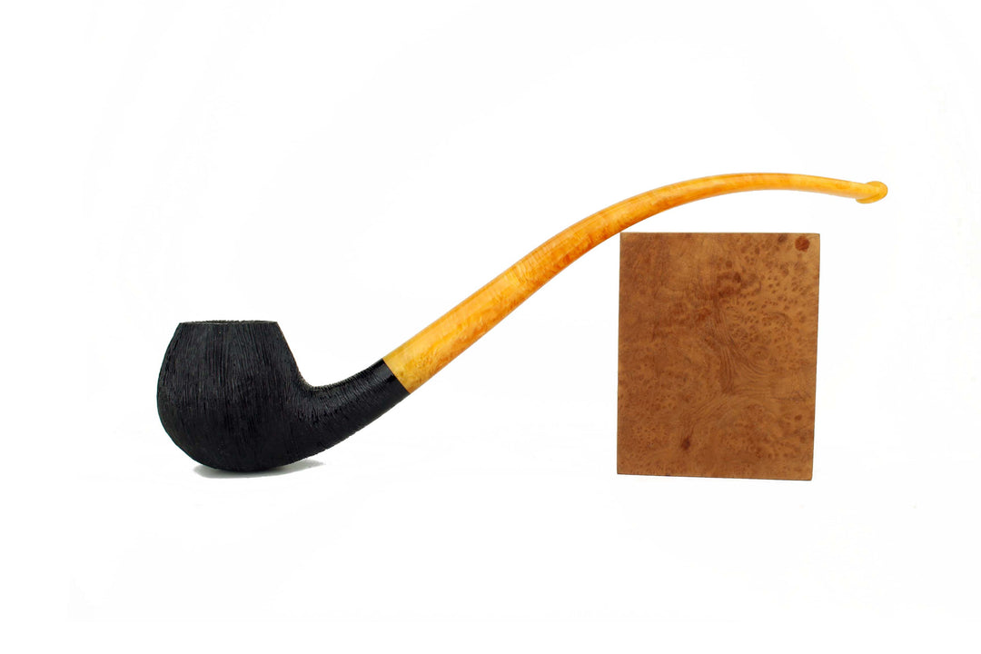 C91XL | BriarWorks Classic Churchwarden Bent Apple Pipe