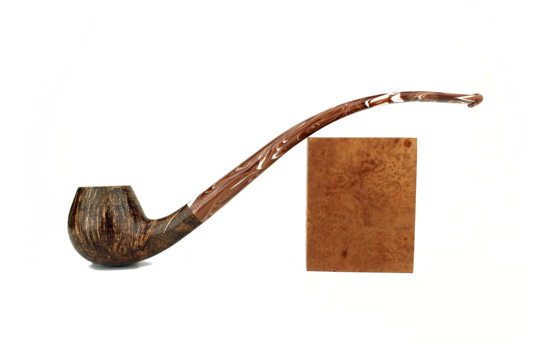 C91XL | BriarWorks Classic Churchwarden Bent Apple Pipe