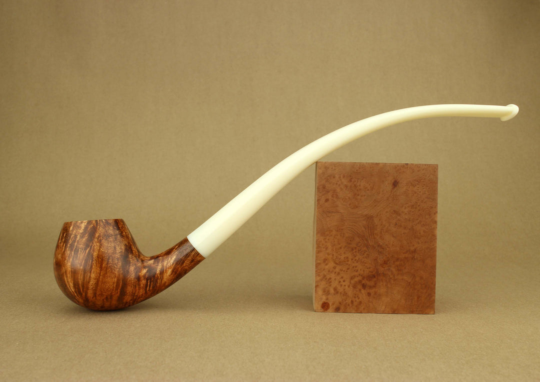 C91XL | BriarWorks Classic Churchwarden Bent Apple Pipe