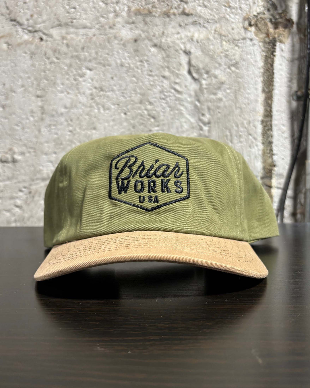 Green/Tan Two Tone BriarWorks Logo Field Hat