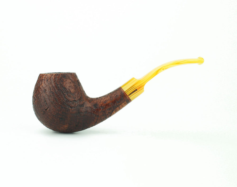 Tao: Smooth Natural Acorn with Silver Tobacco Pipe