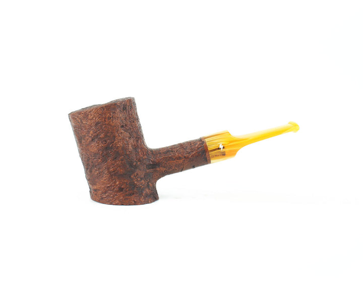Moonshine Patriot Pipe in Leather Blast Finish with Amber Stem