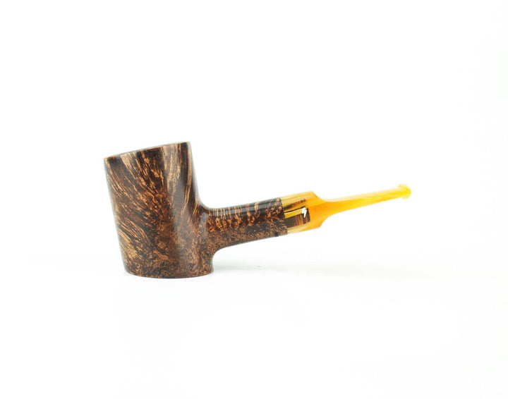 Moonshine Patriot Pipe in Dark Contrast Smooth Finish with Amber Stem